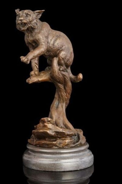 

бронзовая статуя бронзовая статуя статуэтка дикого кота