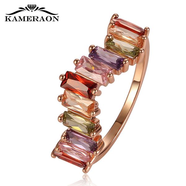 

w-shaped design ring colored zircon rhinestone woman wedding rings 925 silver golden sovereign creative bridge jewelry, Golden;silver