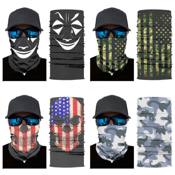 

ice silk sunscreen skull scarf breathable soft neck gaiter with filter magic turban multi-functional riding hiking headskull scarf#833, Blue;black