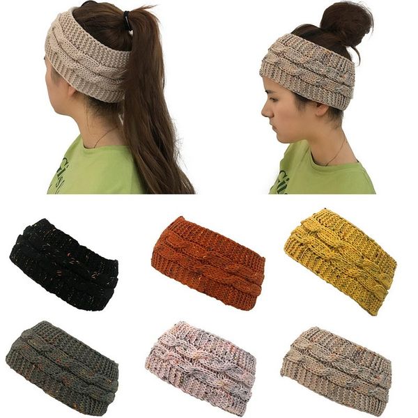 

new knitted twist hat for women 's winter ear warmer elastic turban hair accessories beanie hat drop shipping