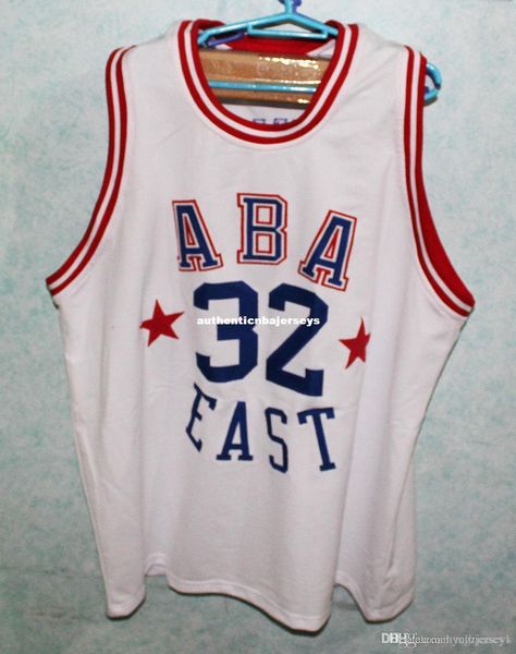 

custom ljulius erving #32 aba east basketball jersey embroidery stitches customize any size and name, Black;blue