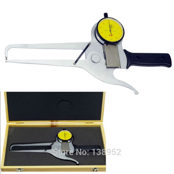 Freeshipping 0-50mm x 125mm Diâmetro exterior Dial Caliper espessura gauge