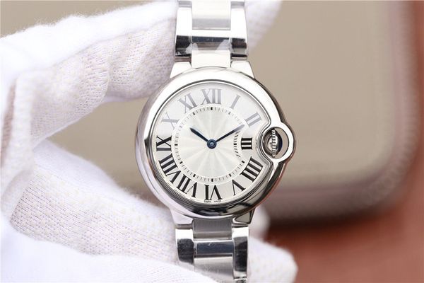 

luxury lady watch designer watches 33mm quartz fashion accessories waterproof shock-proof lady automatic mechanical movement luxury women, Slivery;brown
