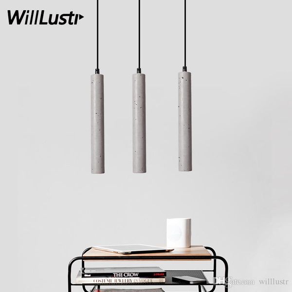

modern cement led pendant light minimalist design hanging lighting restaurant l bar office bedroom dinning room concrete suspension lamp