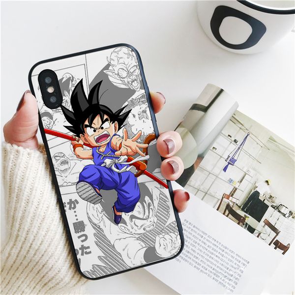 

capa luxury comics goku cover for iphone 11 pro xs max xr case for iphone 8 7 6s plus 5s se 5 case soft silicone cover.