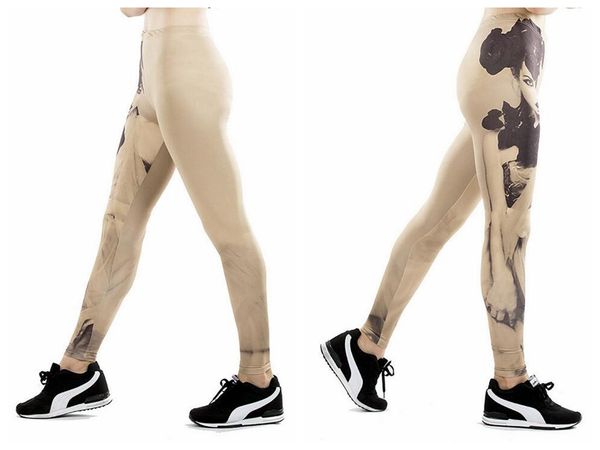 

women yoga trousers pants digital printing digital stripe beauty print striped tights female high waist dance active leggings skinny silm, Black;white