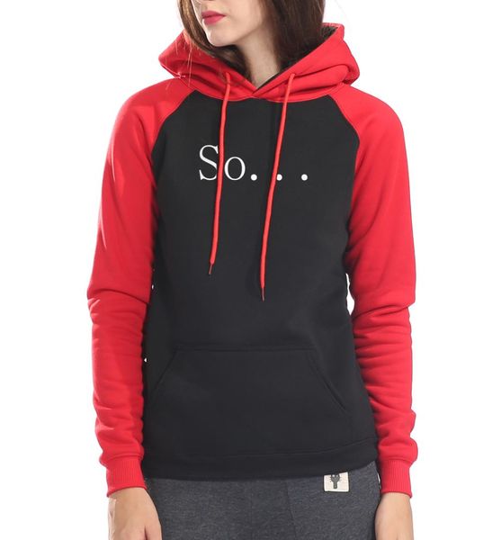 

casual streetwear hip-hop pullovers so.... letters printed hoodies 2019 winter fleece style sweatshirts women raglan sleeve top, Black