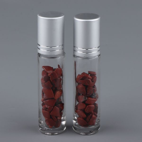 

10ml roll on bottles clear glass empty bottles 2 pieces with metal cap roller ball massage for essential oils