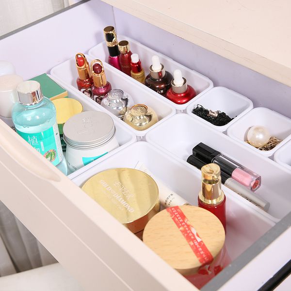 

yicleaner 8pcs/set cosmetic boxes drawer storage boxes organizers deskcontainer plastic partition storage case bathroom box