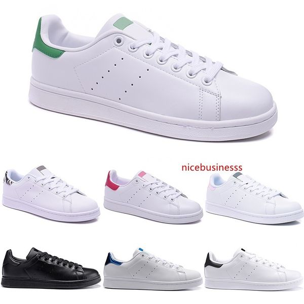 

new fashion smith women men leather casual shoes gree white black pink blue stan mens classical skateboard designer shoe size 36-44
