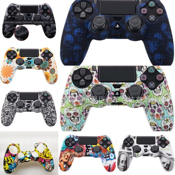 

jphet camouflage controller ps4 case skin grip cover for playstation 4 silicone soft
