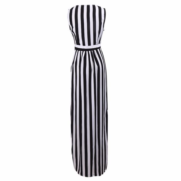 

women summer boho evening party long maxi beach sundress chiffon dress, Black;gray