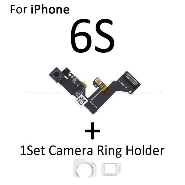 

10psc new front camera ring holder for iphone 4 4s 5 5s 5c se 6s 6 plus front facing camera lens light proximity sensor flex cable