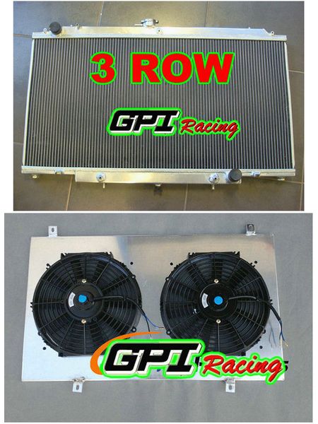 

aluminum radiator +shroud +fans for gu y61 petrol 4.5l 97-01 at/mt