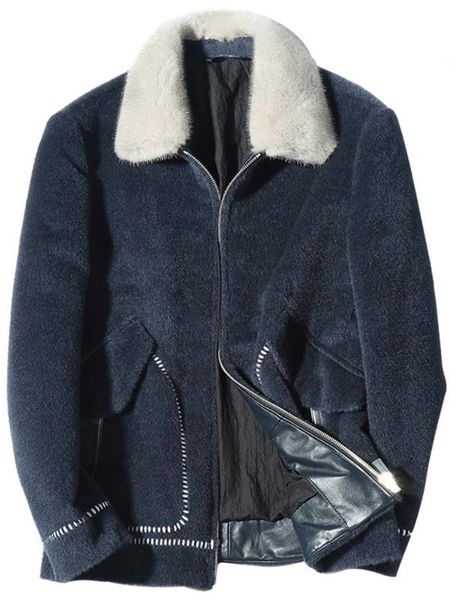 

boollili short wool coat vicugna autumn winter man jacket mens coats overcoat thick slim jackets kaban erkek, Black