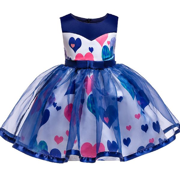 

girl's dresses baby girls summer flower girl kids princess birthday party wedding dress toddler ball gown children christmas costume, Red;yellow