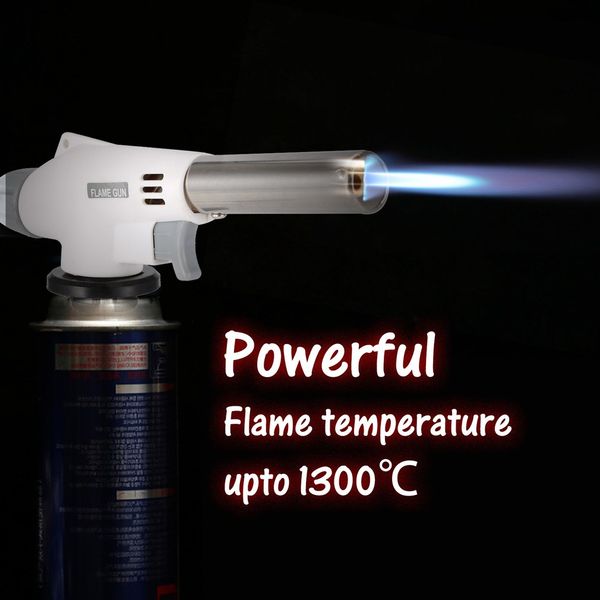 

wind fully automatic electronic flame gun butane burners gas adapter torch hiking camping equipment tool welding gas torch