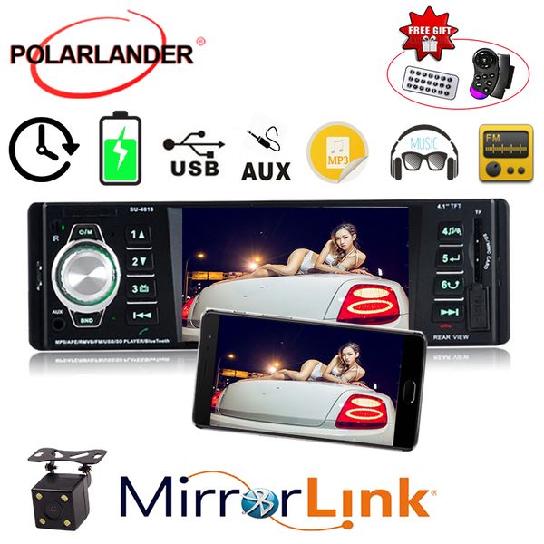 

autoradio 4.1" inch 1 din bluetooth car mp5 player adio cassette player hd stereo fm audio usb tf aux 7 backgroud backlights
