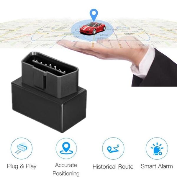 

mini plug play obd gps tracker car gsm obdii obd2 16 pin interface vehicle tracking device gps locator with software & app