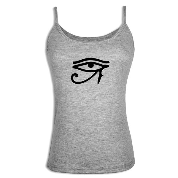 

fairy tail guild symbol eye pattern art vintage aztec tribal womens ladies vest singlet cotton strappy tank, White