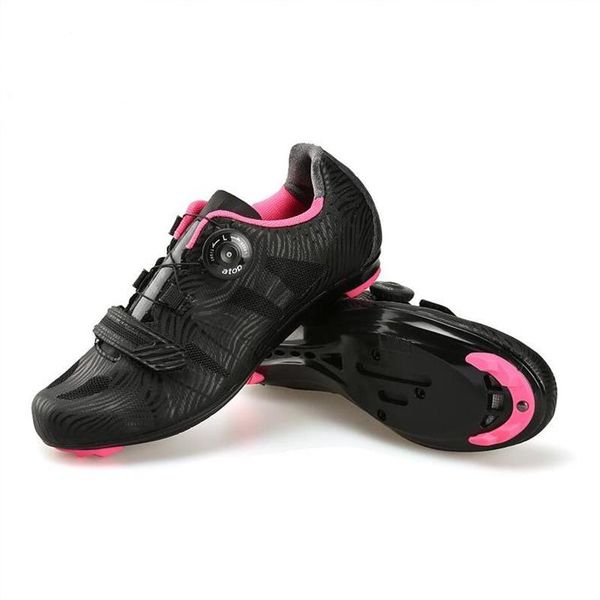 

santic women professional bicycle cycling shoes road bike shoes auto-lock bicycle sapatilha ciclismo riding equipment, Black