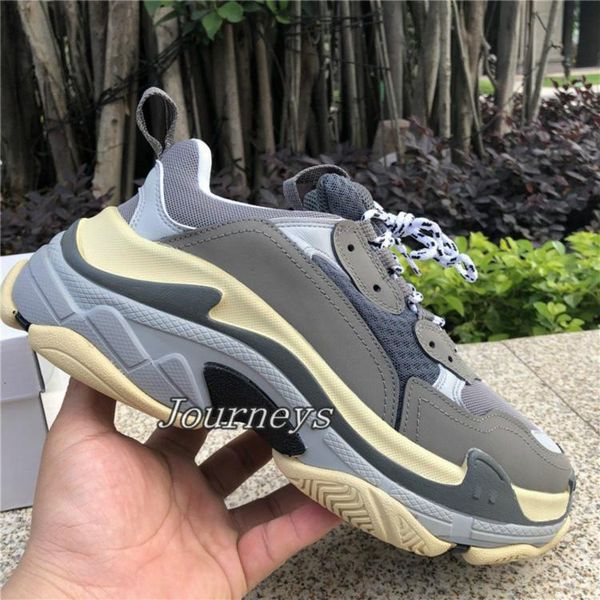 

with box designers triple s cream yellow red triple black men women platform shoes fashion luxury shoes trainers sneakers shoe 36-45