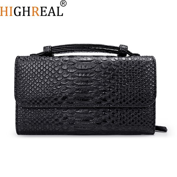 

highreal women messenger bags cowhide leather handbag ladies chain shoulder bags clutch fashion crossbody bag drop shipping