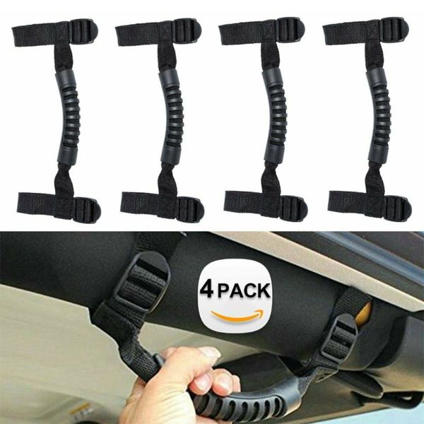 

4pcs black roll bar grab handles grip handle for jk jku tj 2011-2016 57ba
