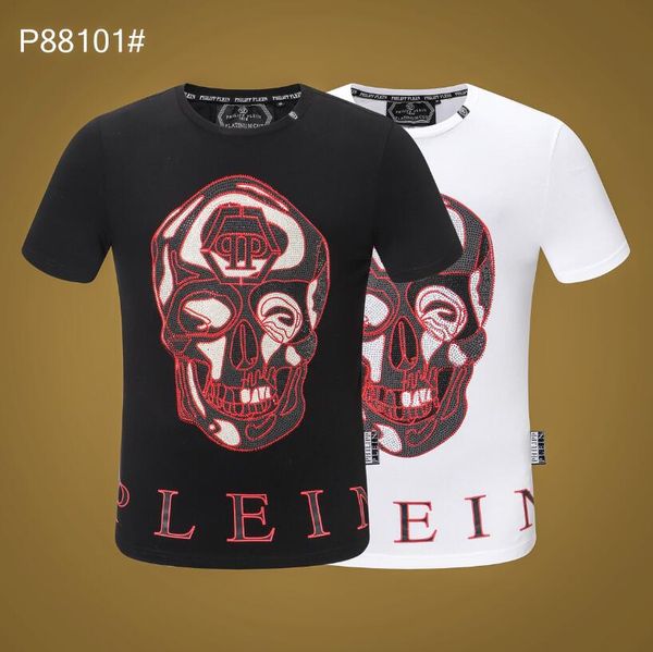 

2019 ummer men hort leeve t hirt fa hion phillip plain ca ual t hirt cool o neck men 039 bear t hirt hort leeve men clothing, White;black