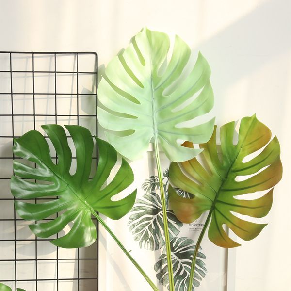 

monstera ins wind flexible glue artificial flowers manufacturer home decoration wedding wall plant wall artificial flowers