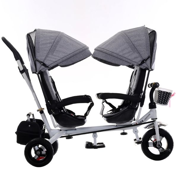 

twin baby stroller child tricycle tandem bicycle buggy