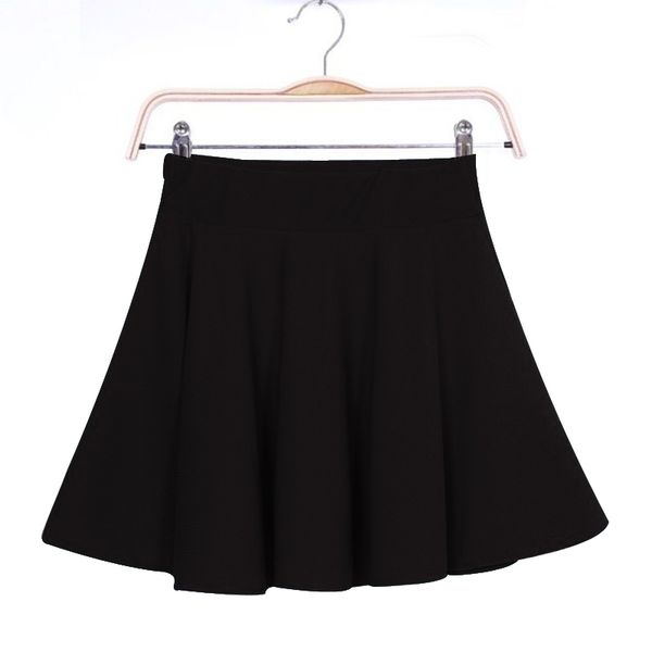 

new women skirt mini short skirt fall skirts womens stretch high waist pleated tutu skirt new, Black