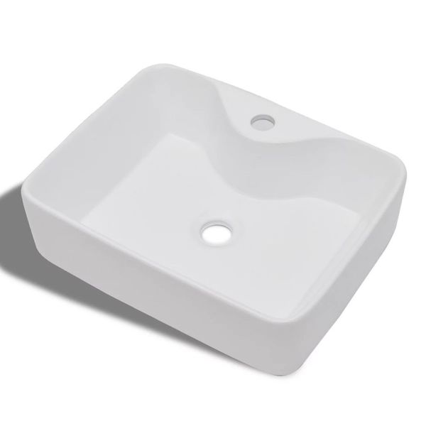 

ceramic sink with tap white square bathroom storage organization