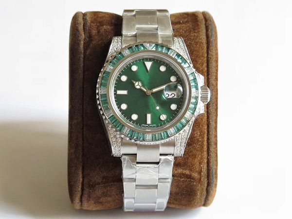 

2019 n luxury mens watches 904l stainless steel color gem ring fashion watch designer watches automatic watch luxury watch reloj de lujo, Slivery;brown