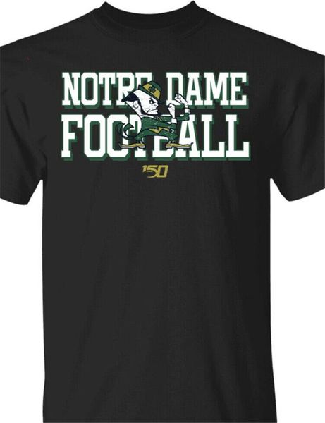 

notre dame fighting irish 2020 150th anniversary t-shirt black men tee shirt new funny cotton, White;black