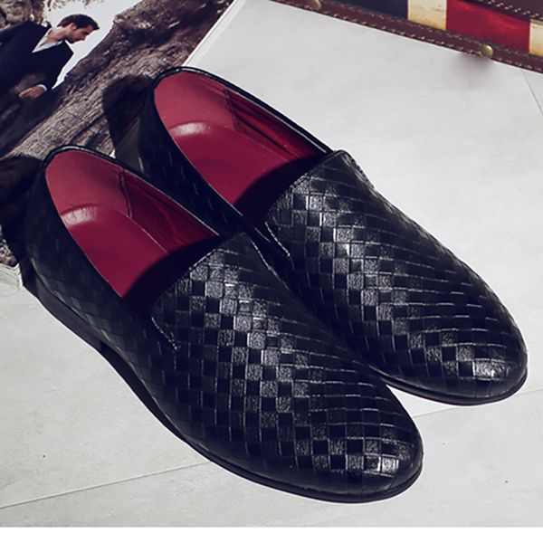 

dress shoes men autumn leather social elegant dress designer leather shoes men, Black