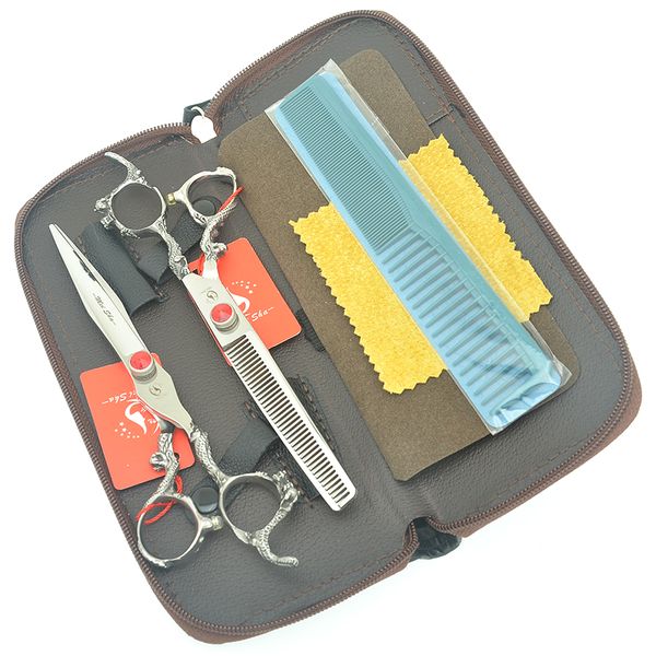 

мейшы 7,0 дюйма профессиональные стрижки разбавление ножницы человеческих волос ножницы set dog cut tool парикмахерскими аксессуары ha0475