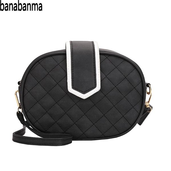 

banabanma women handbag checked plaid shoulder bag large capacity pu handbag with strap bags for women 2018 zk40