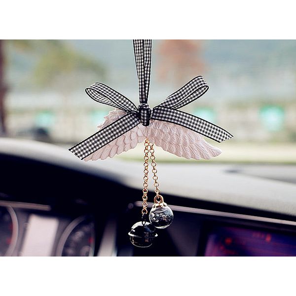 

car pendant angel wing auto car rear view mirror pendant hanging interior accessory ornament