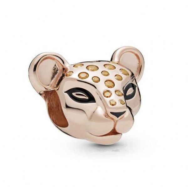 

Новый Оригинальный 925 Стерлингового Серебра Бусины Розовое Золото Львица С Медов