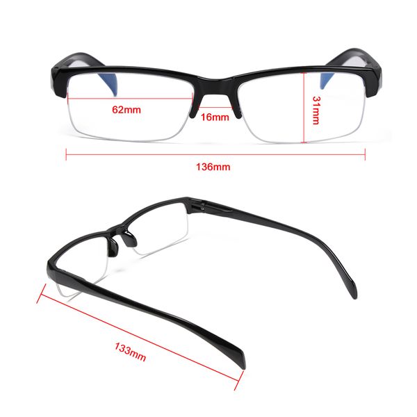 

1pcs myopia glasses women men half frame eyeglasses black frames diopter-1.0-1.5-2.0 -2.5-3.0-3.5-4.0, Silver