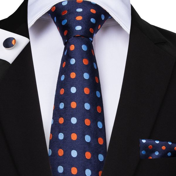 

dibangu fashion mens ties royal blue orange dots silk tie for men business and necktie christmas ties for men mj-1408, Blue;purple