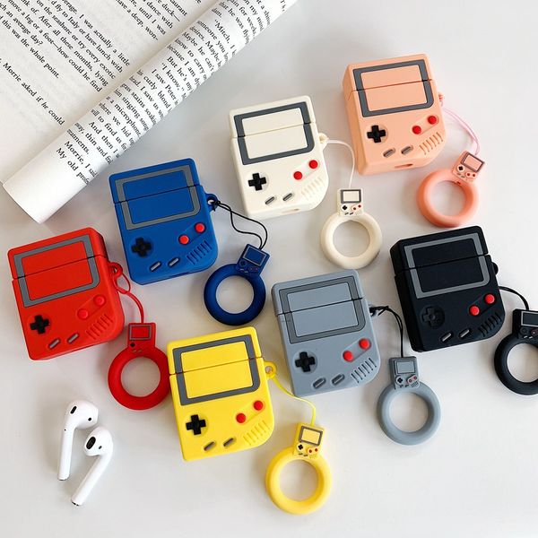 

for airpods case cute 3d game design earphone case for airpods 1 2 pro silicone cute cover for apple airpods case earpods finger ring strap