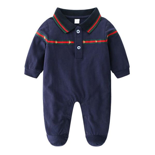 Frühling Baby Jungen Mädchen Strampler Langarm Gestreift 100% Baumwolle Infant Overall Neugeborenen Baumwolle Overall Kostüm 3-12M