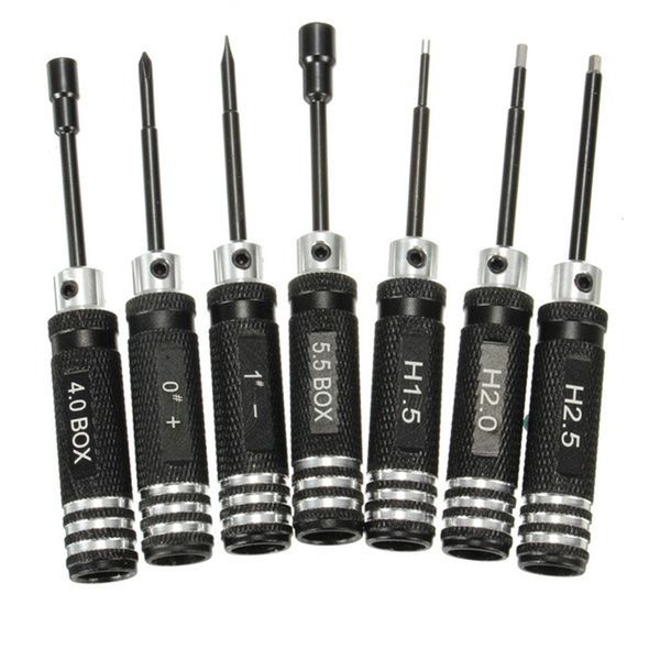 

daniu 7pcs/set black/blue stainless steel hex screwdriver kit repairing hand tool 10.7cm x 1.4cm