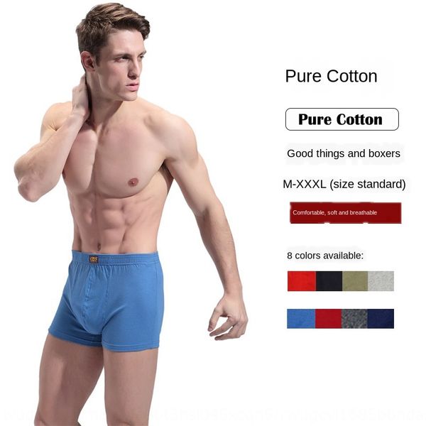 

good things men's underpants and and shorts underwear boxer shorts pure cotton middle waist clear color trousers head, Black;white