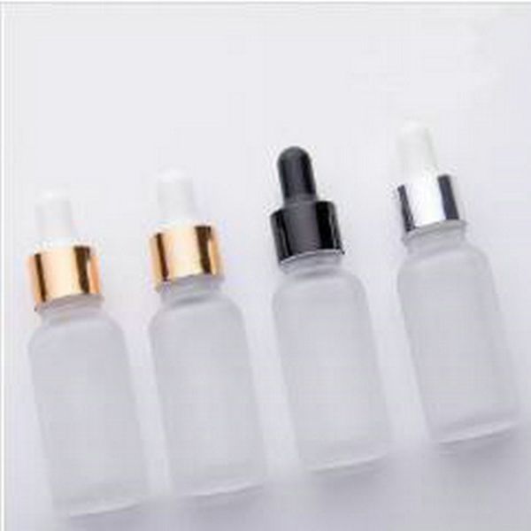 

15ml frosted e juice dropper glass bottle 05oz empty smoke bottles for essential oil with gold silver black lid frosted glass dropper vlqsc