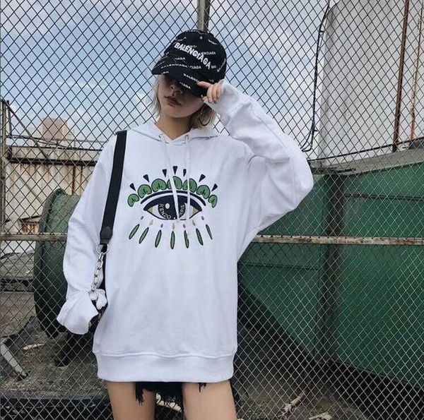 

exquisite sweater women's cotton solid color ring stripe letter bear print casual shirt long sleeve sweater tiger embroidery--2, White