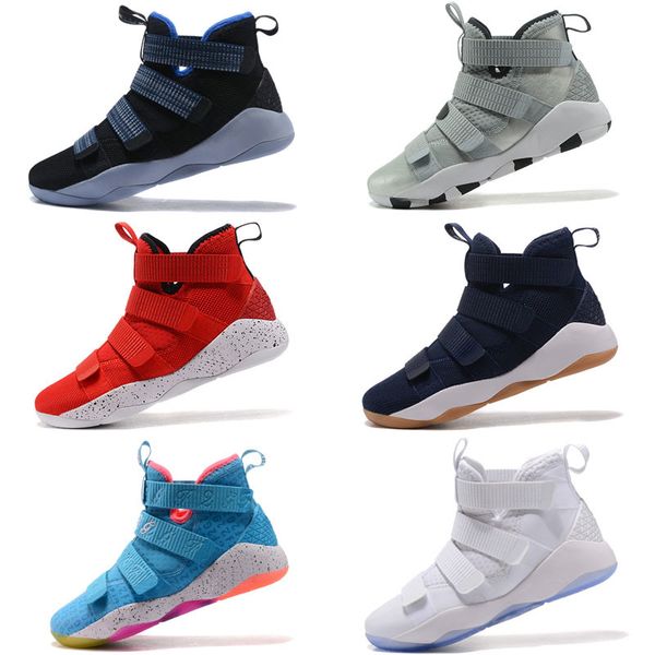 

lebron soldier 11 xi shoes mens basketball for sale christmas bhm oreo youth kids shoes sneakers, Black