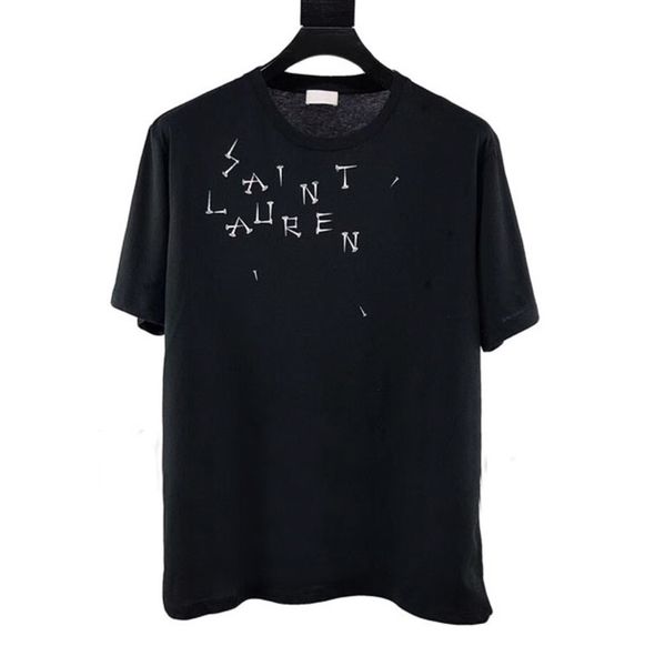 

saint laurent гвоздь делает письмо bull cactus band star memorial pistol sl letter limited memorial edition круглый вырез с коротким рукавом, White;black